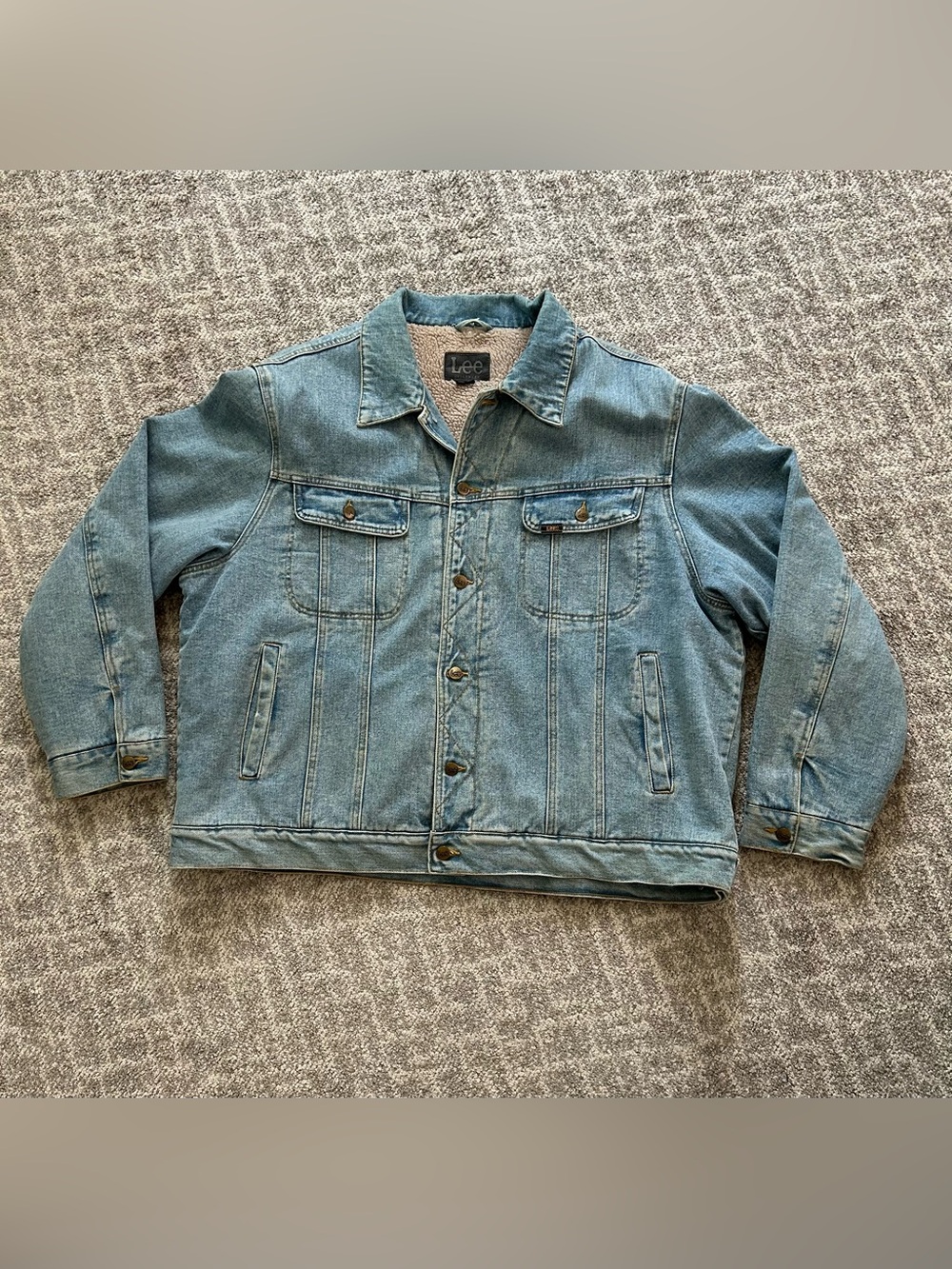 Vintage Lee Outerwear denim trucker jacket (Size XXL)